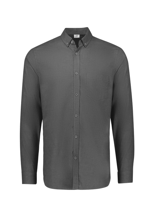 Men's Soul Long Sleeve Shirt - S421ML-Grey-5XL