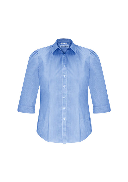 Ladies Euro 3/4 Sleeve Shirt - S812LT-Blue-12