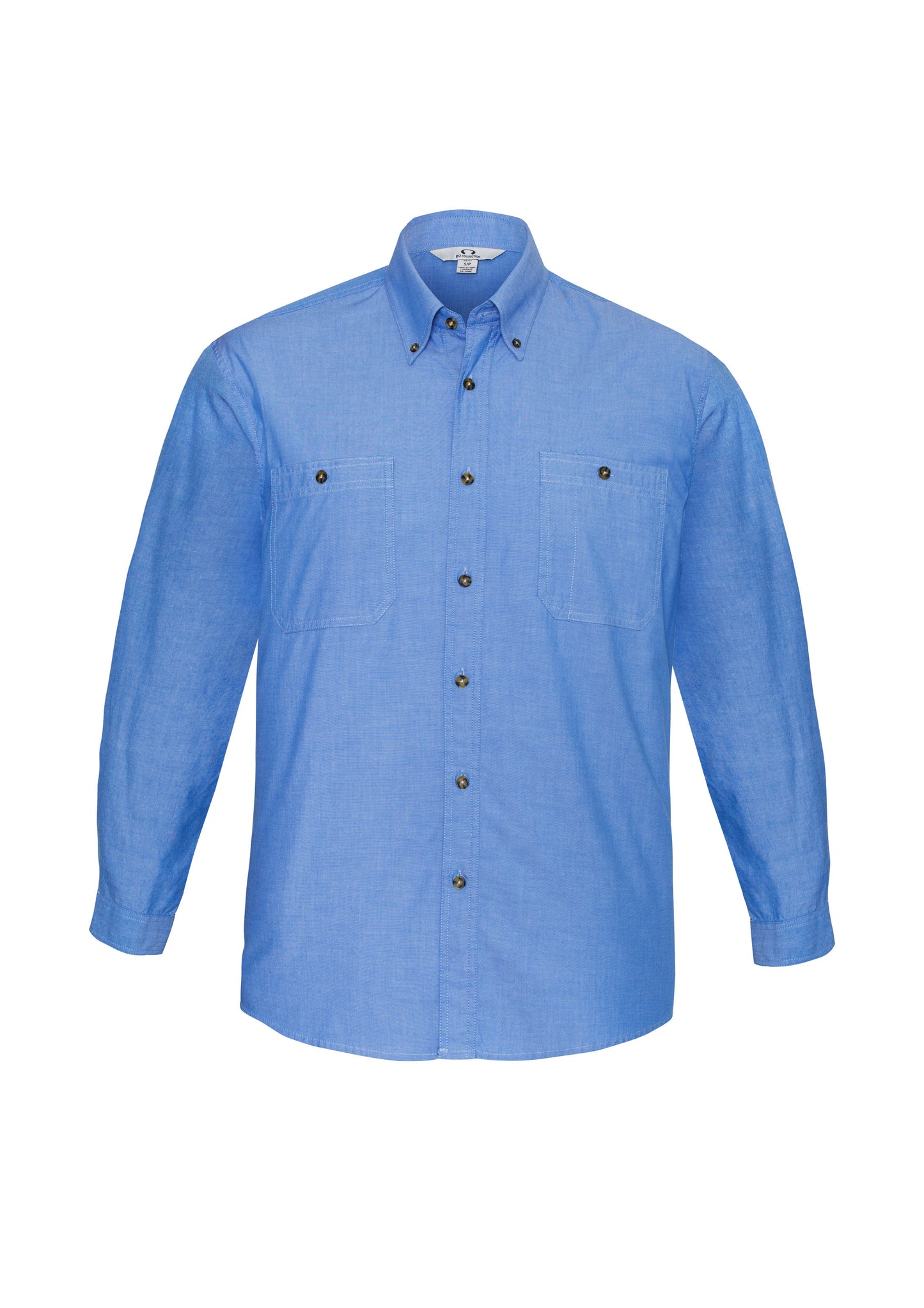 Men's Chambray Long Sleeve Shirt - SH112-Chambray-4XL
