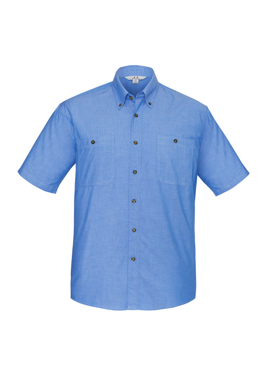 Men's Chambray Long Sleeve Shirt - SH112-Chambray-3XL