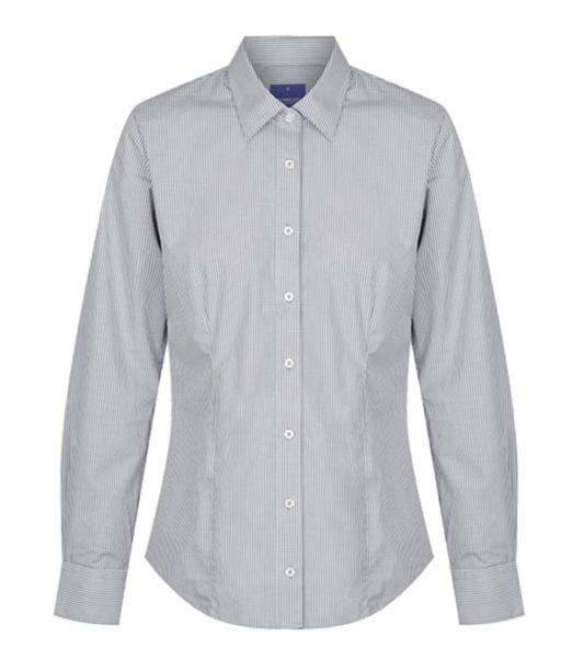 Westgarth Gingham Long Sleeve Shirt - 1637WL-Grey-16