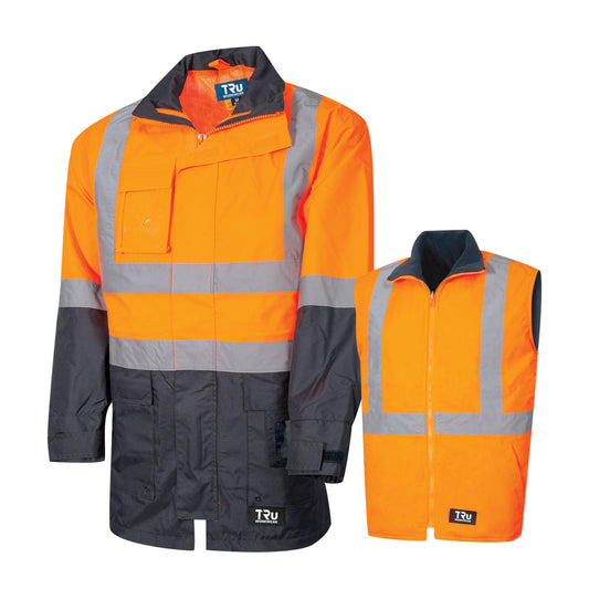 4 In 1 Jacket With Reflective Tape - TJ2910T6-O/N-2XL