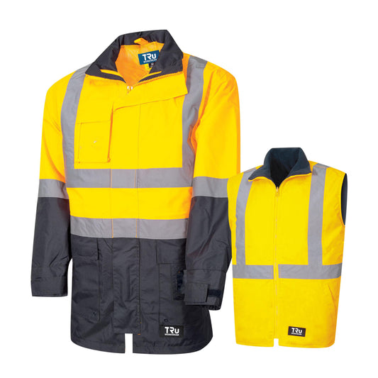 4 In 1 Jacket With Reflective Tape - TJ2910T6-Y/N-XL