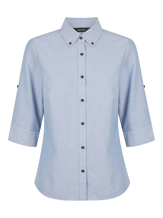 Ladies Reuben 3/4 Sleeve Shirt - W67-Blue-16