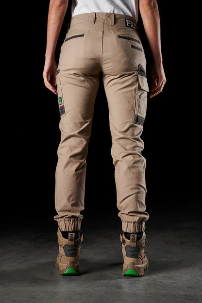 Women's Cuffed Stretch Work Pants  - WP-4W-Khaki-10