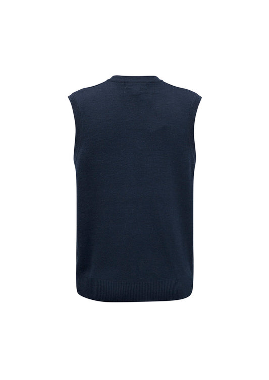 Men's Woolmix Knit Vest - WV6007-Navy-L