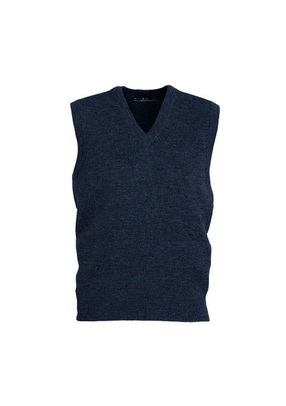 Men's Woolmix Knit Vest - WV6007-Navy-L