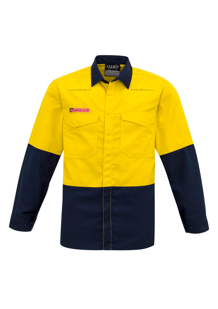 Mens Hi Vis Spliced Shirt Fire Armour - ZW138-Y/N-L